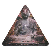 Siddhartha Temple Statue Triangle Stickers