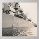 Side of military ship poster