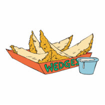 side of potato wedges photo cut out