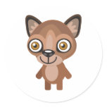 Side-Striped Jackal - My Conservation Park Round Stickers