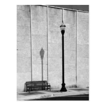 Sidewalk Bench Postcard