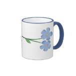 Sideways Blue Flowers Coffee Mug
