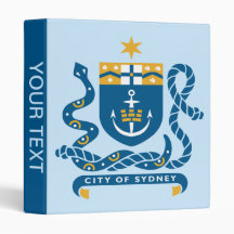 Sidney Australia Coat of Arms Vinyl Binders