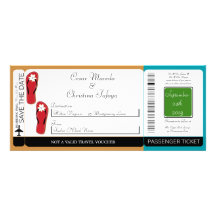 Sien/sien faire-part de mariage de carte d'embarqu
