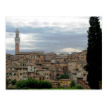 Siena, Italy, tower of City Hall at left Post Card