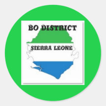SIERRA LEONE, CARTE, T-SHIRT ET ETC. ADHÉSIF
