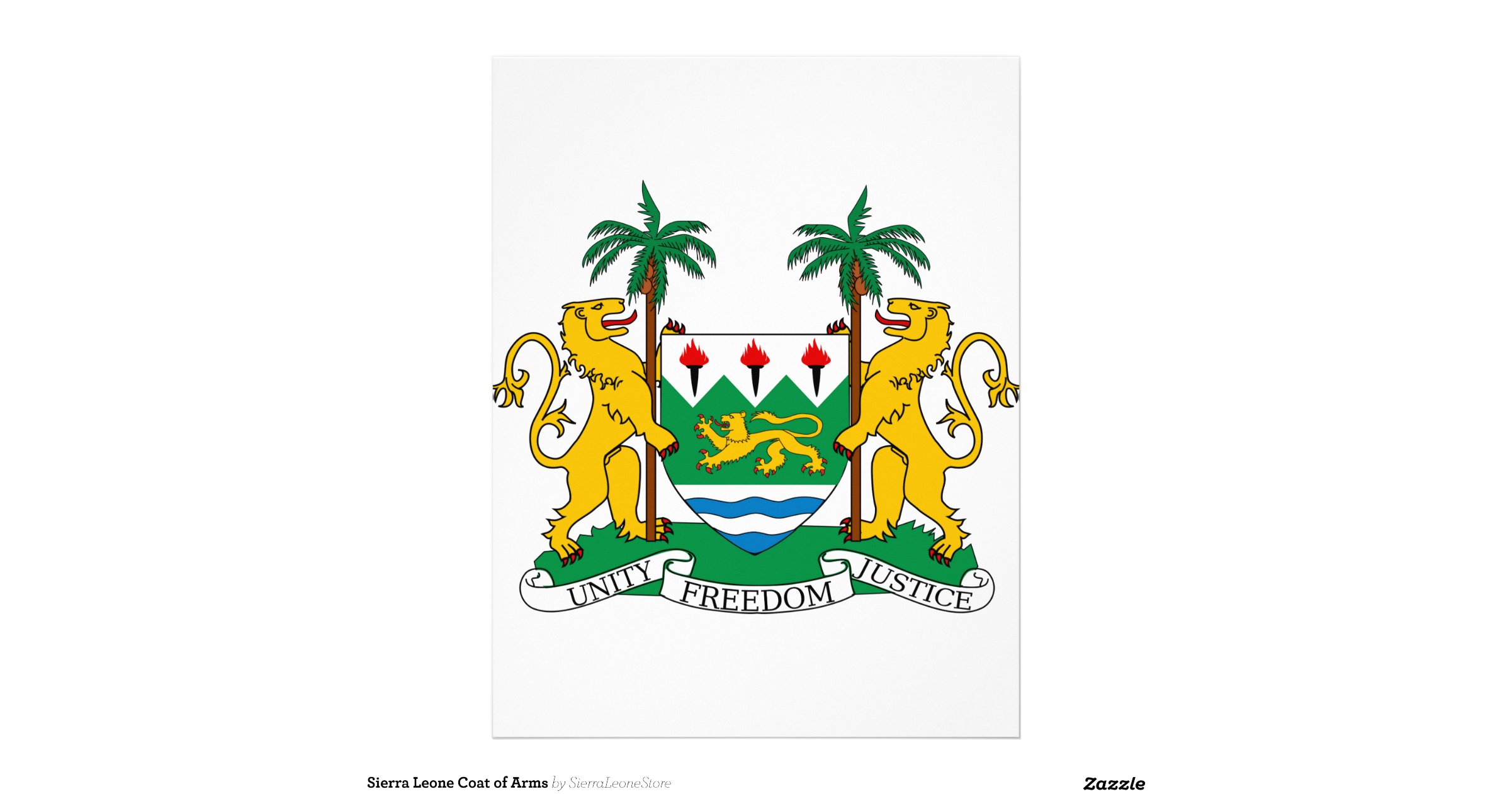 Sierra Leone Coat of Arms Personalized Letterhead | Zazzle