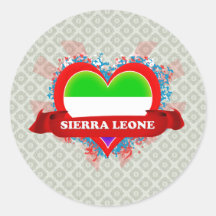 Sierra Leone d'amour du cru I Autocollants
