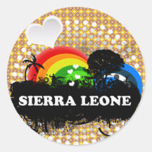Sierra Leone fruité mignon Adhésif Rond