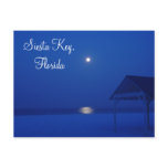 Siesta Key, Florida - Full moon over gulf at dawn Post Cards