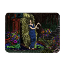 Sif a Siren lost in her Dreaming Rectangle Magnet