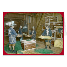 Sifting the Finished Tea Leaves (circa 1902) Cards
