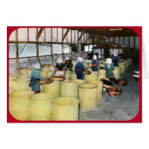 Sifting the Fired Tea Leaves (circa 1902) Greeting Card
