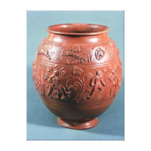 Sigillated pot, from Lezoux, Puy-de-Dome Canvas Print