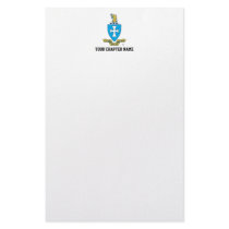 Sigma Chi Crest Logo Stationery Design