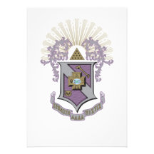 Sigma Pi Good Crest 4-C Personalized Invitations