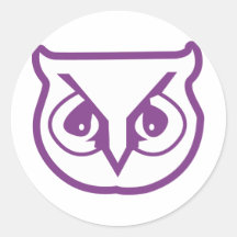 Sigma Pi Owl Colour Round Sticker