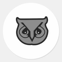 Sigma Pi Owl Grey Stickers
