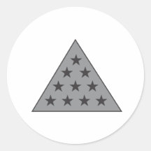 Sigma Pi Pyramid Grey Round Stickers