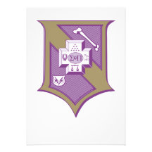 Sigma Pi Shield 2-Colour Custom Invites