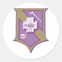 Sigma Pi Shield 2-Colour Stickers