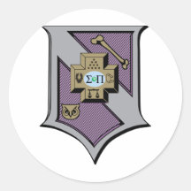 Sigma Pi Shield 4-Colour Stickers