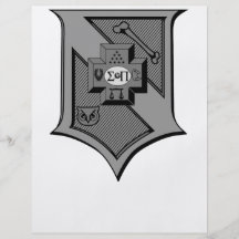 Sigma Pi Shield Grayscale Full Color Flyer