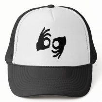 sign language trucker hats
