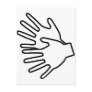 sign language icon post card