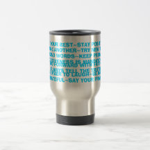 sign of positive sayings mug