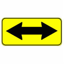 Signal de direction gauche ou bonne photo en relief