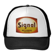 Signal Grease vintage sign weathered Trucker Hat