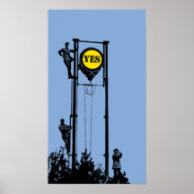 Signal Yes Blue poster long