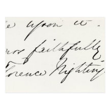 Signature de Florence Nightingale Cartes Postales