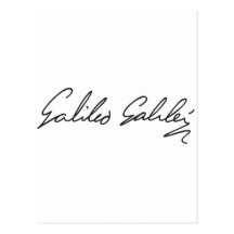 Signature of Astronomer Galileo Galilei Post Cards