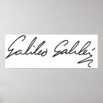 Signature of Astronomer Galileo Galilei Poster