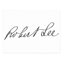 Signature of Confederate General Robert E. Lee Post Cards