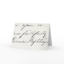 Signature of Florence Nightingale Greeting Cards