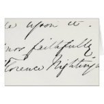 Signature of Florence Nightingale Greeting Cards