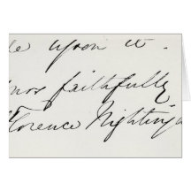 Signature of Florence Nightingale Greeting Cards