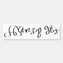 Signature of King Henry VIII of England Bumper Stickers