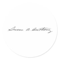 Signature of Suffragette Susan B. Anthony