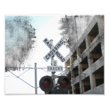 Signe de croisement de chemin de fer photo sur toile