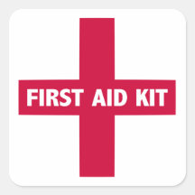 Signe de kit de premiers secours adhésif