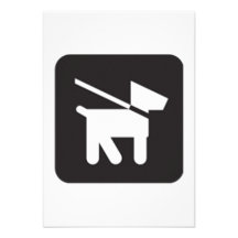 Signe de laisse de chien invitations personnalisées