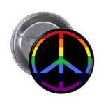 Signe de paix d'arc-en-ciel badge