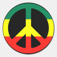 Signe de paix de Rasta Autocollants
