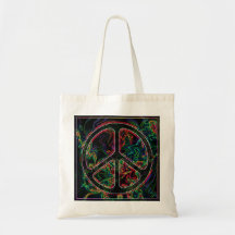 signe de paix fourre-tout sac en toile