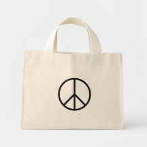 Signe de paix sac de toile