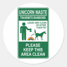 Signe de rebut de licorne autocollants